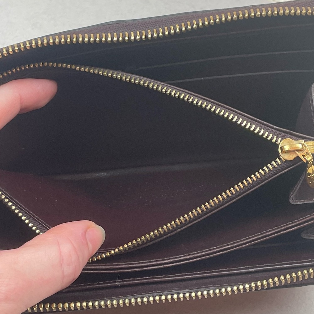 Vintage Louis Vuitton Vernis Zippy Wallet Burgundy Patent France Monogram - Picture 13 of 16